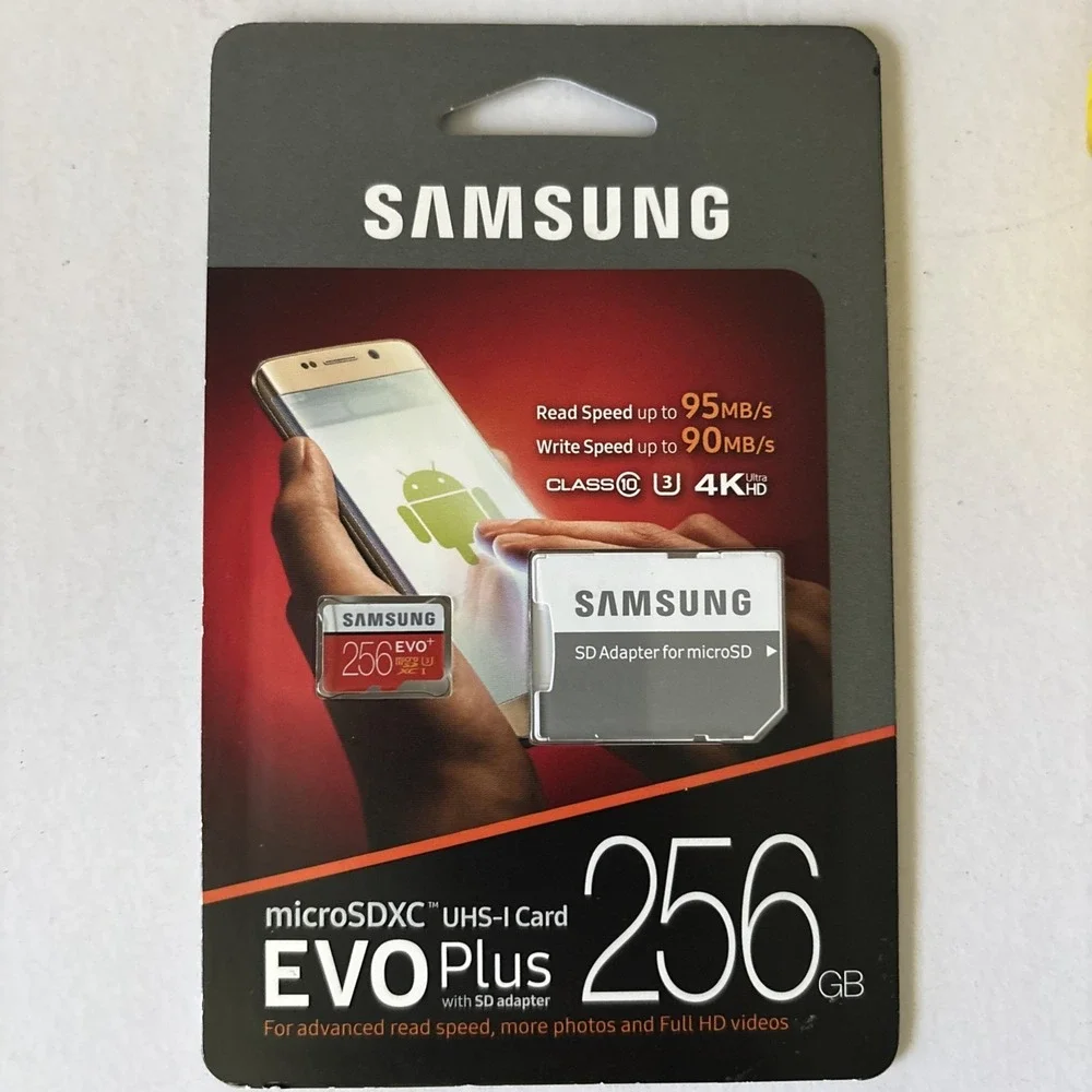Samsung Genuine 256GB EVO+ Plus MicroSD Memory Card - Sealed NEW